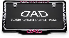 D.A.D SB194-01-02 DAD Garson Crystal License Frame II Front Model [Black/Pink] Aurora