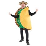 Spooktacular Creations Taco Costume Adult Men Realistic Deluxe Set for Halloween Dress Up Party Theme Activities-XL