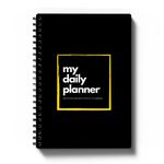 Amazon Brand – Eono Daily Planner Undated, Schedule Your Day, Manage to-do List, Goals Tracker, Wellness Tracker - 3 Month Planner (Black/My Daily Planner)