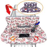 Shopping Cart Cover For Baby Grocery Cart Cover For Baby boy and Baby Girl, High Chair Cover For Baby and Toddler, Baby Registry Gift - Waterproof - Extra Large - Cotton - Double Sided (pink)