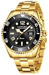 LONGBO Master Royale Analog Watch For Men (Gold-Black, Stainless Steel)