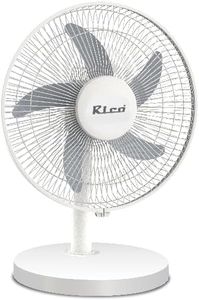 Rico 12" Rechargeable Table Fan with BLDC Motor, Built-in Power Bank & Type-C Charging | 3-Speed | 3hr High / 10hr Low Runtime | Silent & Portable