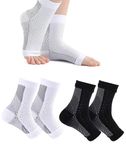 NHCDFA 2 Pairs Compression Socks for Men, Compression Socks for Women, Outdoor Sport Ankle Compression Socks for Plantar Arch Support, Foot & Ankle Swelling, Achilles Tendon, Heel Pain (Unisex,L/XL