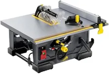 Upstreman Work M1 Pro 8.25" Table Saw, 13Amps, 5700RPM Rotor, with 24T Blade, Equipping with Onboard Carrying Handle Easy to Carry, 2.1“ Cut at 0 Deg, 1.6” Cut at 45 Deg, 0-45 Deg Adjustable