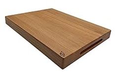 efo Large Wooden Chopping Block - Sturdy Cutting Board Wood - Hardwood Serving and Carving Board - Big Chopping Board Great for Bread Meat Fish Vegetables 40x30x4cm | 15.75''x12 x1.6