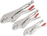 Crescent 3 Piece Curved Jaw Locking Pliers with Wire Cutter Set - CLP3SETN-08