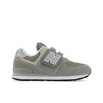 New Balance Boys 574 Core Hook & Loop Sneaker, Grey/White, 2 Little Kid US