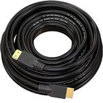 True HQ 15M HDMI Cable HIGH SPEED Long Lead with Ethernet ARC 3D | Designed in the UK | Full HD 1080P Compatible with PS4 Xbox One Sky HD TV Laptop PC Monitor CCTV | Black & Gold Plated