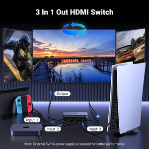 UGREEN HDMI 2.1 Switch 3x1 – 8K Ultra HD Multi-Device Selector