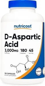 Nutricost D-Aspartic Acid (DAA) Capsules 3000mg Per Serving (180 Capsules) - Non-GMO