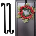 2Pcs 15'' Door Hanger for Wreath Front Door Wreath Hanger for Front Door Wreath Hangers Over The Door Wreath Hanger Door Hanger Hooks for Hanging Hats,Clothes