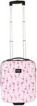 Betsey Johnson Designer Underseat Luggage Collection - 15 Inch Hardside Carry On Suitcase for Women- Lightweight Under Seat Bag with 2-Rolling Wheels, Flamingo Strut, Carry On-15 Inch, Spinner