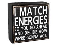 Funny Office Desk Decor Coworker Gift for Women Men, I Match Energies Cubicle Quotes, Do Not Disturb My Energy Office Desk Sign Protect Your Energy, Positive Energy