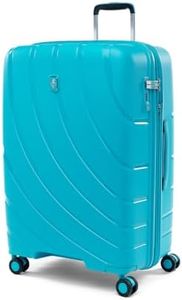 Atlantic Luggage Convertible Medium to Large 28-Inch Check in Expandable Hardside Spinner, TSA lock, 8 Spinner Wheels Suitcase, Surf Teal