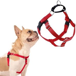 2 Hounds Design Freedom No Pull Dog Harness | Comfortable Control for Easy Walking | Adjustable Dog Harness | Small, Medium & Large Dogs | Made in USA | Solid Colors | 1" XXL Red