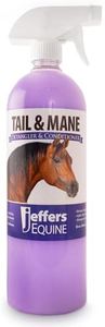 Jeffers Equine Tail & Mane Detangler & Conditioner for Horses, 32 oz – Soft, Shiny & Silky Finish – Eliminates Knots & Tangles, Frizz Control, Volumizing Formula – Healthy, Light & Clean Fragrance