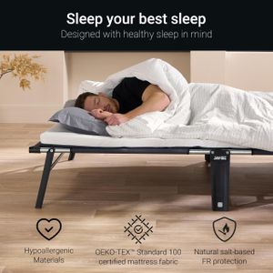 JAY-BE Compact Folding Bed with e-Fibre Mattress – Small Double