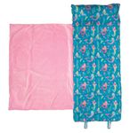 Stephen Joseph, Toddler All Over Print Nap Mat with Soft Blanket and Removable Pillow for Boys & Girls, Kids Sleeping Bag for Elementary, Daycare, Preschool with Carry Handle, Mermaid