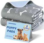 Baodan Reusable Dog Training Pads, 2 Pack Washable Puppy Pads, Super Absorbent Waterproof Dog Mat Pee Pads for Dogs, Fast Drying Training Pads for Home, Car, Travel - 60 x 40 cm