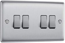 BG Electrical Quadruple Light Switch