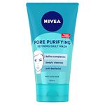 NIVEA PURIFY PORES Daily Wash Scrub (150 ml), Purifying Face Scrub, Facial Scrub Prevents Blackheads, Exfoliating Scrub with Natural Magnolia Extract and Lactic Acid