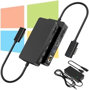 Microsoft Surface Dock Dual Display 4K HDMI+VGA with Power Supply, 11 in 1 Surface Docking Station for Microsoft Surface Pro 11/10/9/8/X/7/6/5/4/3, Laptop 6/5/4/3/2/1, Surface Book, Laptop Go USB Hub