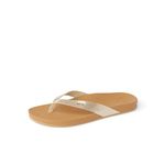 Reef Cushion Court Women's Flip-Flops, Tan/Champagne, Size 7.5