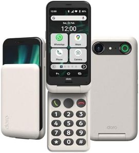 Doro - Aurora A20 Flip Smartphone - Senior Mobile Phone - Easy to Use - Assistance Button with GPS Location - Hearing Aid Compatible - USB Cable Included - Bone
