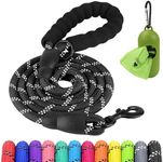 Joytale 6/5/4 FT Leashes for Small Medium Breed Dogs, Heavy Duty Nylon Braided Rope Dog Leash, Comfortable Padded Handle Strong Leashes with Poop Bags and Dispenser