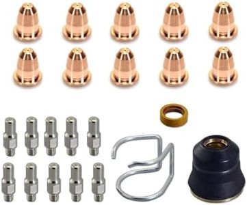 Minflora 23-Piece Electrode and Tip Set for Plasma Cutters, for Trafimet S Series (S25K, S35K, S45) and for Klutch, Includes Protective Covers, Swirl Rings