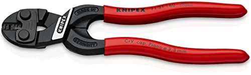 Knipex CoBolt® S Compact Bolt Cutters with recess in the cutting edge black atramentized, plastic coated 160 mm 71 31 160