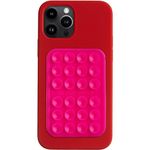 OCTOBUDDY - Silicone Suction Phone Case Adhesive Mount - Hands-Free, Strong Grip Holder for Selfies & Videos - Durable, Easy to Use - iPhone & Android Compatible - 2.25″ x 3.25″, Hot Pink