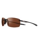 Revo Unisex's Descend N: Polarized Serilium Rimless Rectangle Sunglasses, Black Frame with Drive Lens, Golf