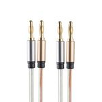 baolongking Speaker Cable Gold Plated Banana Plugs 16AWG Pure Copper HiFi Aux Cable Stereo Speaker Cable (3m)