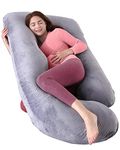 Trongle Pregnancy Pillow with Velvet Cover, 53in 100% Cotton U-Shape Maternity pillow for sleeping, Detachable &Washable Full Body Pillow for Pregnant Women with Ergonomic Design, Pregnant Gift