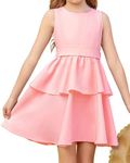 Danna Belle Girl Summer Party Dress Sleeveless Tiered A-Line Formal Princess Dres Size 8 Pink