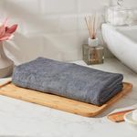 amazon basics Bamboo Cotton Bath Towel | 600 GSM | Ultra-Absorbent | Quick Dry | Super Soft (Grey)