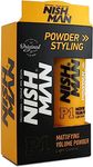 Nishman P1 Hair Styling Powder 20g. Mattifying&Volumizing Powder with Maximum Control-Elegant Design, Ease Of Use, Flexible and Long-Lasting Hold Product For Professional Barbers