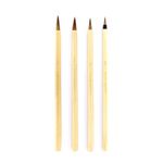 Royal & Langnickel RSET-9149 Royal Zip N' Close Brown Bamboo 4-Piece Brush Set