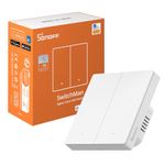 SONOFF Zigbee Smart Light Switch, Requires SONOFF Zigbee Hub, Smart Switch, No Neutral or with Neutral, APP Remote Control, Zigbee Switch ZBM5 86-Type, 2 Gang