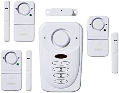 SABRE Door and Window Alarm Kit, 120 dB Alarm, Audible Up To 1,580-Feet (480-Meters), Chime, Away, Home And Panic Modes, Sensors Work On Left And Right Hinged Doors, Low Battery Indicator