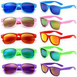 10Pack Neon Sunglasses Bulk 80s Colorful Party Sunglasses Set Adults Party Favors Glasses