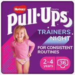 Huggies Pull-Ups, Trainers Night Nappy Pants for Girls - 2-4 Years, Pull-Ups Size 6 (36 Pants) - Extra Night Time Protection - Support for Consistent Potty Training Routines