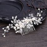 Samidy Bridal Flower Side Hair Clips Pearl Bridal Headpiece Wedding Accessories