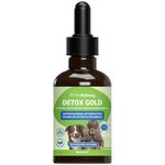 Pet Wellbeing Detox Gold for Dogs - Gentle Detoxification & Elimination Support, Immune System Care, Nettle, Blessed Thistle, Burdock Root - Herbal Supplement 2 oz (59 ml)
