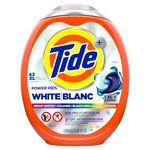 Tide Power PODS White Laundry Detergent Pacs Brilliant Whitening + Color Protect, 63 Count