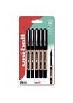 uni-ball UB-150-10 Eye Rollerball Pens. Premium Broad 1.0mm Ballpoint Tip for Super Smooth Handwriting, Drawing, Art, Crafts and Colouring. Fade and Water Resistant Liquid Uni Super Ink. 5 Pack Black