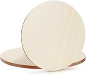 Belle Vous Wooden Unfinished Round Circles (6 Pack) - 40cm / 16 Inches - 2.5mm Plain Natural Blank Wood Discs - Cutout Slices for Crafts, Coasters, Home Decorations & Ornaments