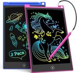 TECJOE 2 Pack LCD Writing Tablet, 10 Inch Colorful Doodle Board for Kids, Electronic Drawing Tablet Drawing Pads,Kids Travel Games Activity for Learning,Gifts for 3–6-Year-Old (Dark Blue and Magenta)