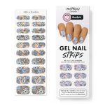 MOYOU LONDON Semi Cured Gel Nail Strips - 20 Pcs. Nail Wraps for Salon-Quality Manicure - Works with Any UV Nail Lamp - Easy to Apply, Trim, & Remove Gel Nail Stickers